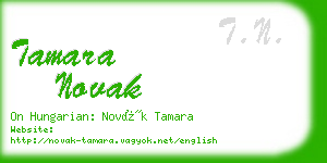 tamara novak business card